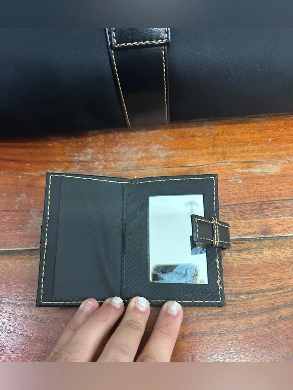 Estée Lauder Black Nylon Tote Bag With Mirror Wallet